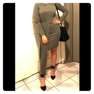 olive green dress